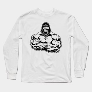 Anthropomorphic gorilla bodybuilder. Long Sleeve T-Shirt